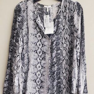 Joie Women's Silk Romona Snake Print Blouse